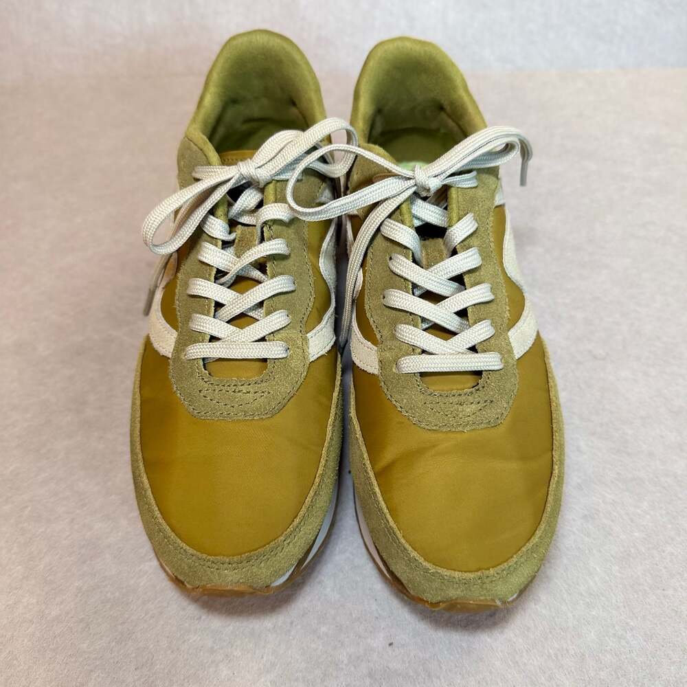 WODEN Women’s Retro Sneakers US 6.5 EU 38 Mustard Olive Suede No Insoles